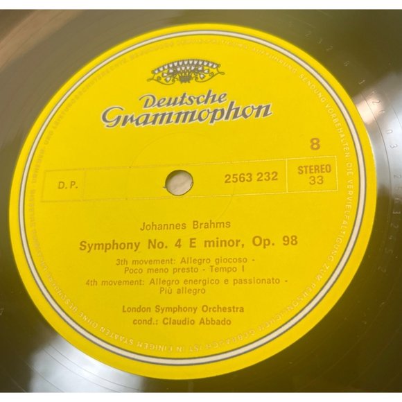 Johannes Brahms 4 Symphonies 4LP Box Set Deutsche Grammophon Vintage 33RPM - Picture 5 of 14